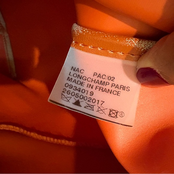 Longchamp Vibrant Orange Tote Bag - Picture 8 of 10